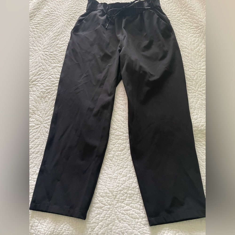 Womens Black Lululemon Drawstring Pant Size 6